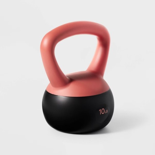 Soft kettlebell 10lb peach - kettlebell,